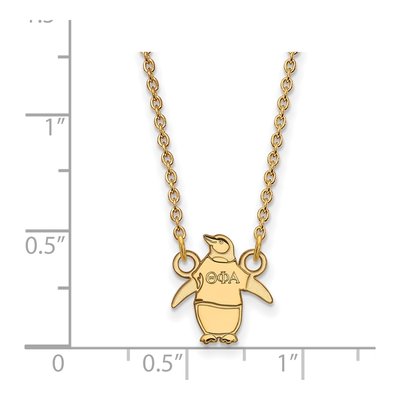 Theta Phi Alpha Gold-Plated Sterling Silver Extra Small Sorority Pendant Necklace – view 2