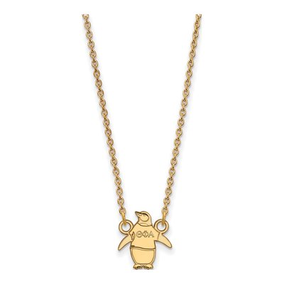 Theta Phi Alpha Gold-Plated Sterling Silver Extra Small Sorority Pendant Necklace