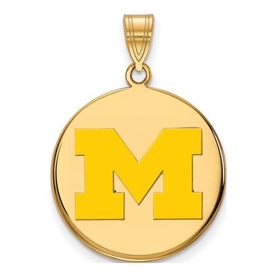 Michigan Wolverines Letter M Enamel Disc Pendant