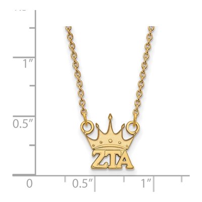 Zeta Tau Alpha Gold-Plated Sterling Silver Sorority Symbol Extra Small Necklace – view 2