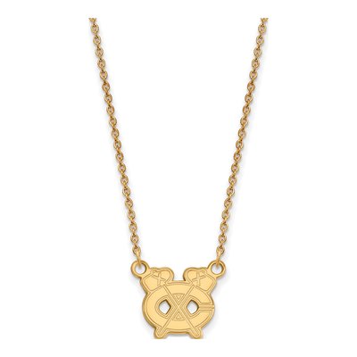 Chicago Blackhawks Gold-Plated Sterling Silver Tomahawk Small Letter C Necklace