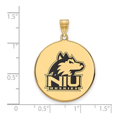 NIU Huskies Extra Large Enamel Disc Pendant – view 2