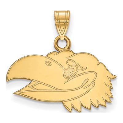 University of Kansas Gold-Plated Sterling Silver Jayhawk Small Pendant