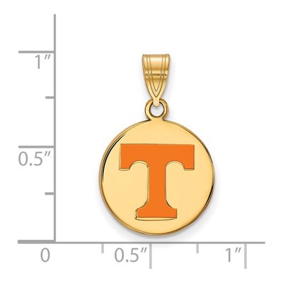 University of Tennessee Gold-Plated Sterling Silver Medium Letter T Pendant – view 2