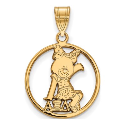 Alpha Xi Delta Gold-Plated Sterling Silver Medium Sorority Pendant