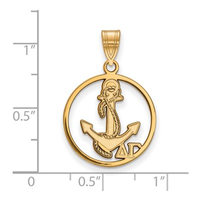 Delta Gamma Gold-Plated Sterling Silver Medium Sorority Pendant – view 2