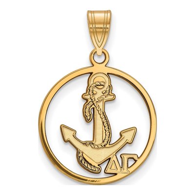 Delta Gamma Gold-Plated Sterling Silver Medium Sorority Pendant