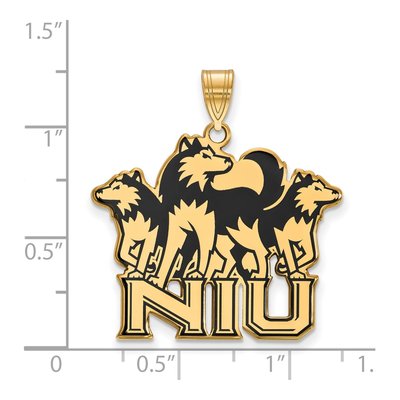 NIU Huskies Extra Large Enameled Pendant – view 2