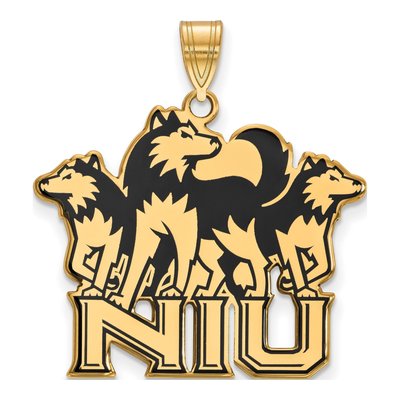NIU Huskies Extra Large Enameled Pendant