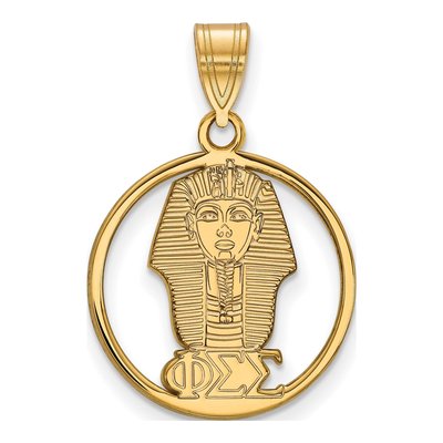 Phi Sigma Sigma Gold-Plated Sterling Silver Medium Sorority Pendant