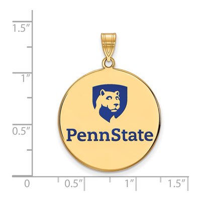 Penn State Extra Large Enameled Disc Pendant – view 2