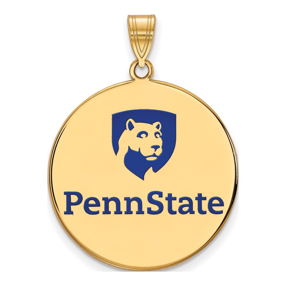 Penn State Extra Large Enameled Disc Pendant