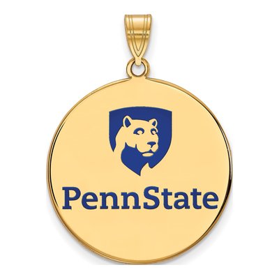Penn State Extra Large Enameled Disc Pendant
