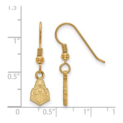 Purdue University Gold-Plated Sterling Silver Boilermakers Train Earrings – view 2