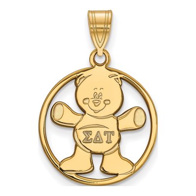 Sigma Delta Tau Gold-Plated Sterling Silver Medium Sorority Pendant