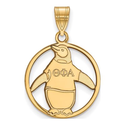 Theta Phi Alpha Gold-Plated Sterling Silver Medium Sorority Pendant