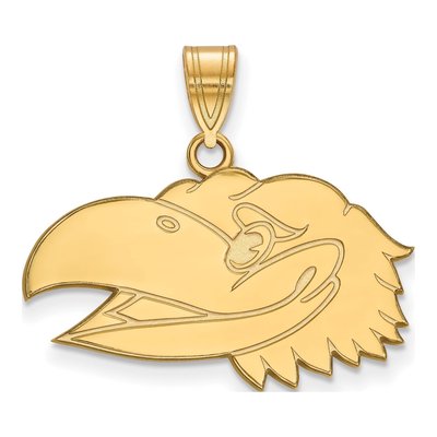 University of Kansas Gold-Plated Sterling Silver Medium Jayhawk Pendant