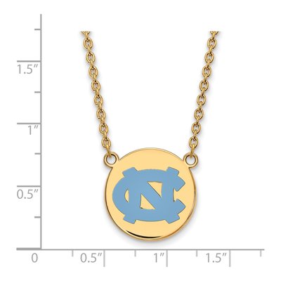 UNC Tar Heels Enameled Disc Pendant Necklace 18" – view 2
