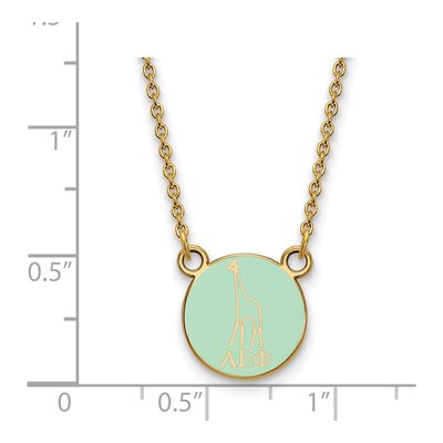 Alpha Epsilon Phi Gold-Plated Sterling Silver Extra Small Aephi Sorority Symbol Necklace – view 2