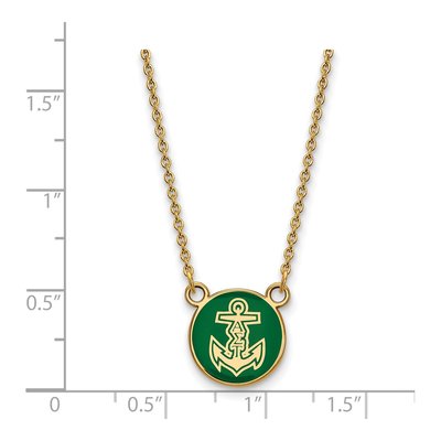 Alpha Sigma Tau Gold-Plated Sterling Silver Small Sorority Pendant Necklace – view 2