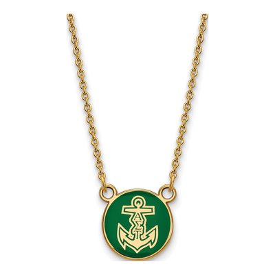 Alpha Sigma Tau Gold-Plated Sterling Silver Small Sorority Pendant Necklace