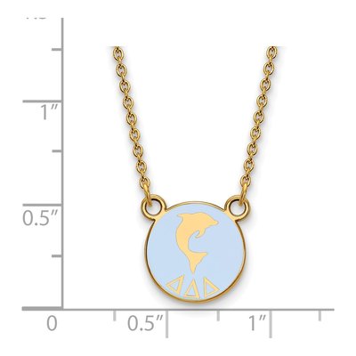 Delta Delta Delta Gold-Plated Sterling Silver Small Tri Sorority Necklace – view 2