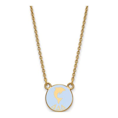 Delta Delta Delta Gold-Plated Sterling Silver Small Tri Sorority Necklace