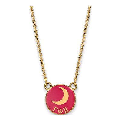 Gamma Phi Beta Gold-Plated Sterling Silver Small Sorority Necklace