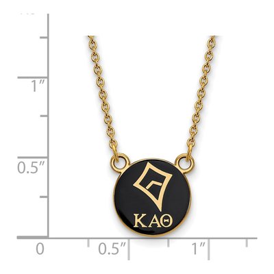 Kappa Alpha Theta Gold-Plated Sterling Silver Small Symbol Necklace – view 2
