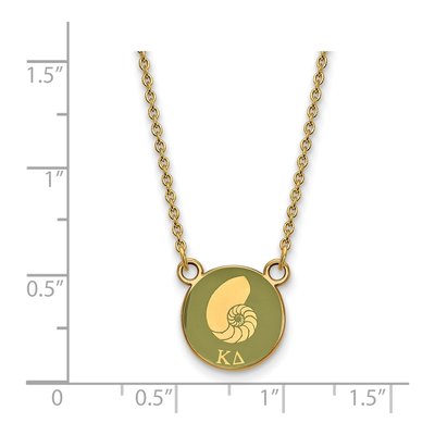Kappa Delta Gold-Plated Sterling Silver Small Symbol Necklace – view 2