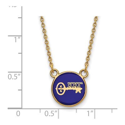 Kappa Kappa Gamma Gold-Plated Sterling Silver Sorority Symbol Small Color Enamel Necklace – view 2