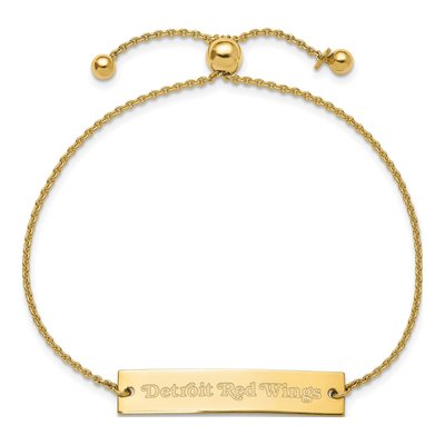 Detroit Red Wings Gold-Plated Sterling Silver Bar Bracelet – view 2