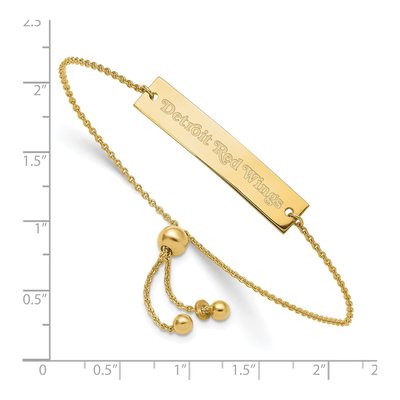Detroit Red Wings Gold-Plated Sterling Silver Bar Bracelet – view 3