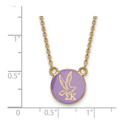 Sigma Kappa Gold-Plated Sterling Silver Small Sorority Necklace – view 2