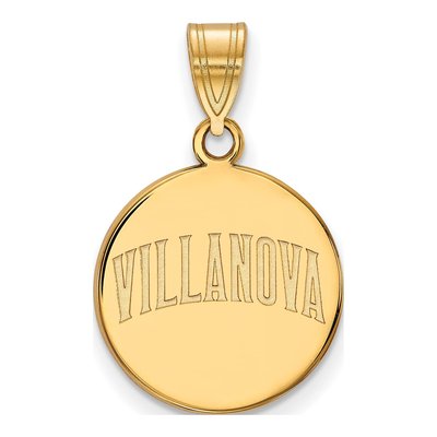 Villanova University Gold-Plated Sterling Silver Medium Disc Pendant