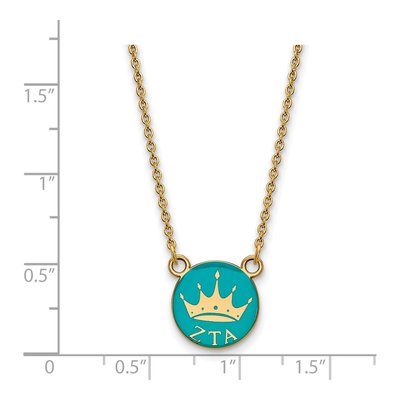 Zeta Tau Alpha Gold-Plated Sterling Silver Small Sorority Necklace – view 2