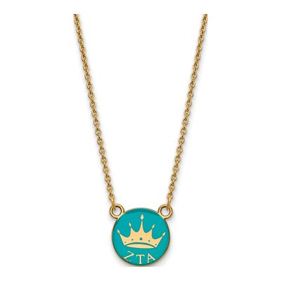 Zeta Tau Alpha Gold-Plated Sterling Silver Small Sorority Necklace