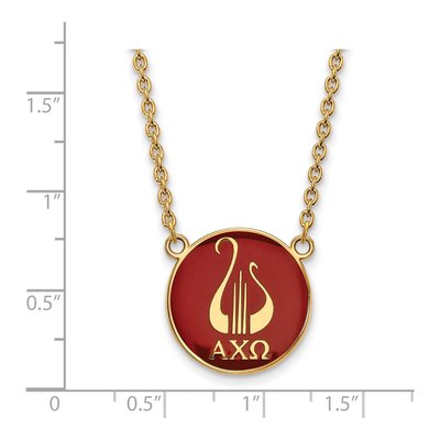 Alpha Chi Omega Gold-Plated Sterling Silver Large Sorority Necklace – view 2