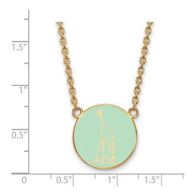 Alpha Epsilon Phi Gold-Plated Sterling Silver Medium Sorority Pendant Necklace – view 2