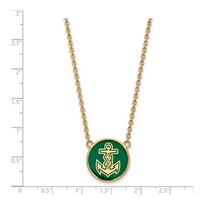 Alpha Sigma Tau Gold-Plated Sterling Silver Large Sorority Pendant Necklace – view 2
