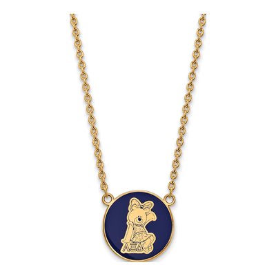 Alpha Xi Delta Gold-Plated Sterling Silver Sorority Symbol Large Color Enamel Necklace