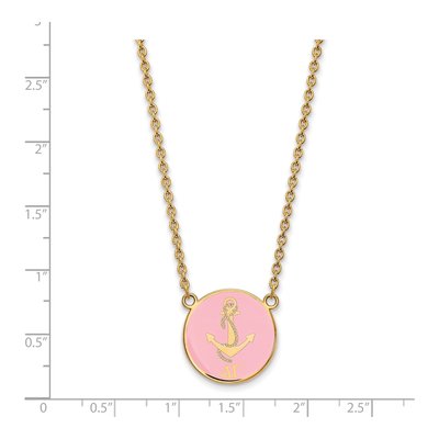 Delta Gamma Gold-Plated Sterling Silver Large Sorority Pendant Necklace – view 2
