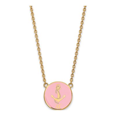 Delta Gamma Gold-Plated Sterling Silver Large Sorority Pendant Necklace