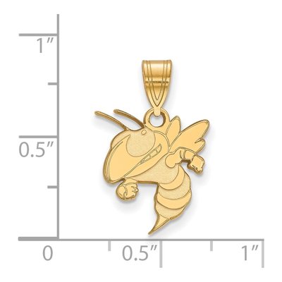 Georgia Institute of Technology Gold-Plated Sterling Silver Medium Tech Jacket Pendant – view 2