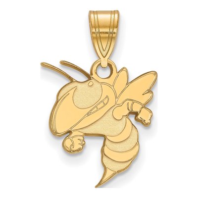 Georgia Institute of Technology Gold-Plated Sterling Silver Medium Tech Jacket Pendant
