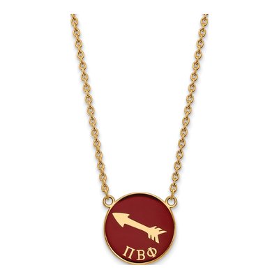 Pi Beta Phi Gold-Plated Sterling Silver Large Sorority Necklace