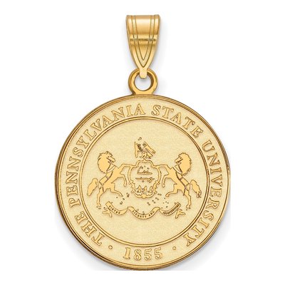 Pennsylvania State University Gold-Plated Sterling Silver Large Penn Crest Pendant