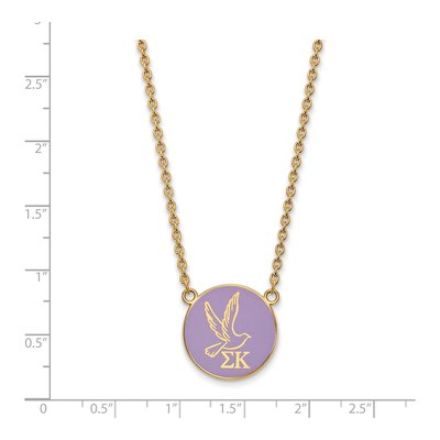 Sigma Kappa Gold-Plated Sterling Silver Large Sorority Necklace – view 2
