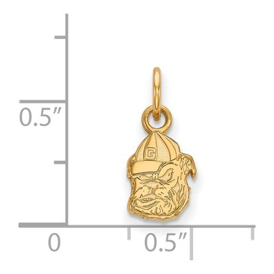 University of Georgia Gold-Plated Sterling Silver Extra Small Bulldog Pendant – view 2