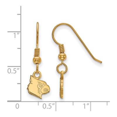 University of Louisville Gold-Plated Sterling Silver Cardinal Earrings – view 2